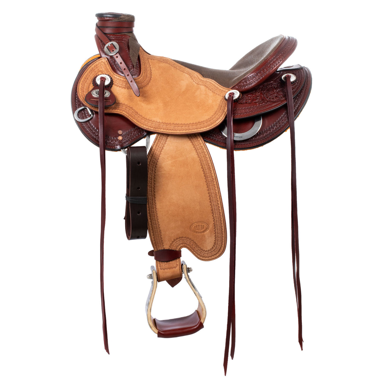 Selle Westwood classic wade, burgundy reverse naturale flower#6 border#11 | Selle e Accessori | Selle da Ranch | Westwood