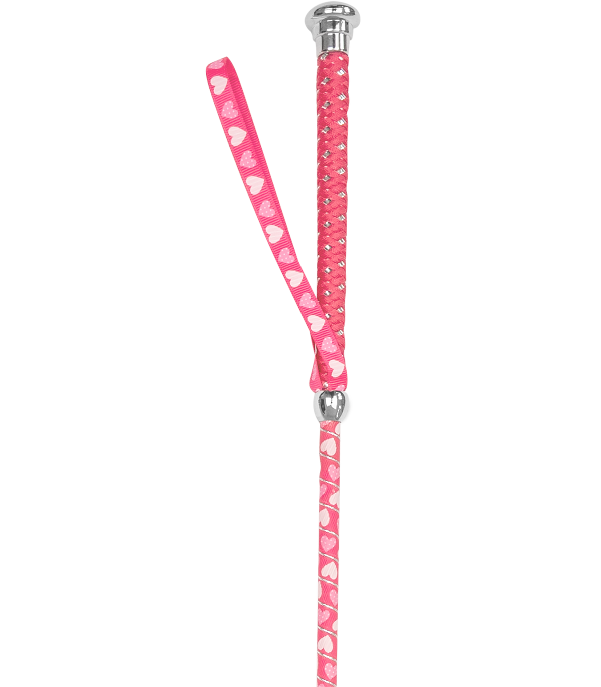 WALDHAUSEN - Frustino da salto per bambini con cuori e scacciamosche a forma di cuore - 65 cm