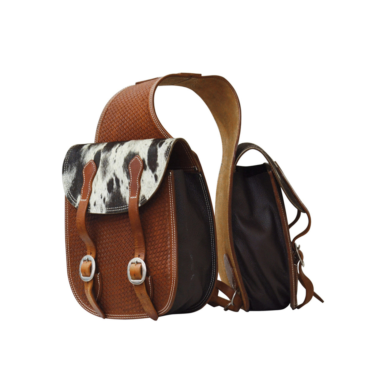 BISACCIA CUOIO BASKET + CRINE | Selle e Accessori | Bisacce | Lakota