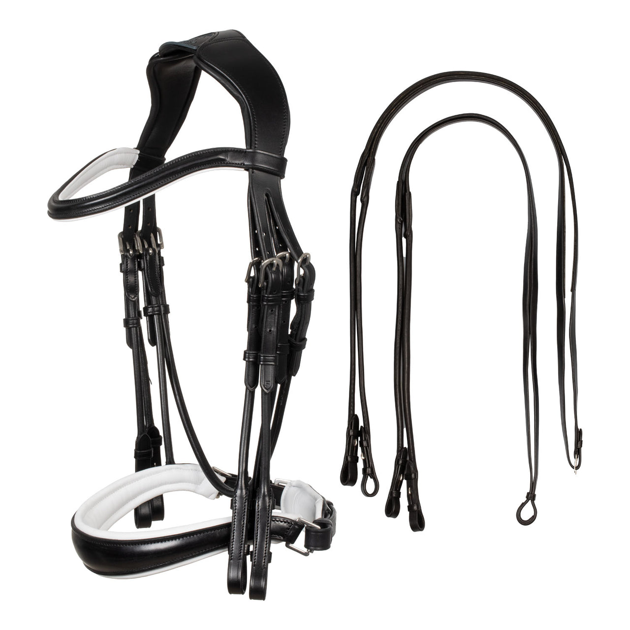 Briglia Gioconda pelle vitello doppie redini | Briglie e Accessori | Brigliei | Acavallo