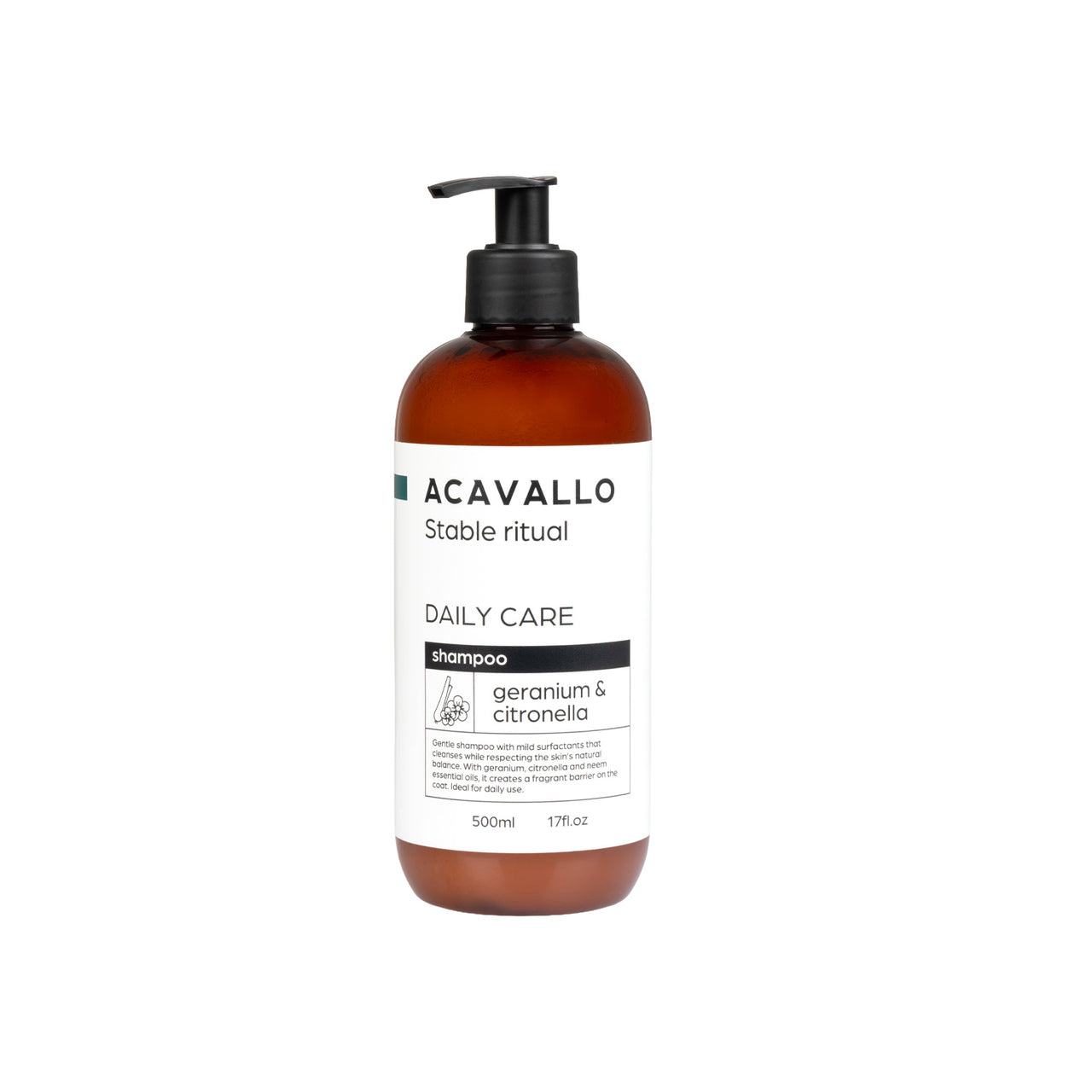 Shampoo citronella geranio e neem 500ml
 | Accessori Groom | Shampoo per Cavalli | Acavallo
