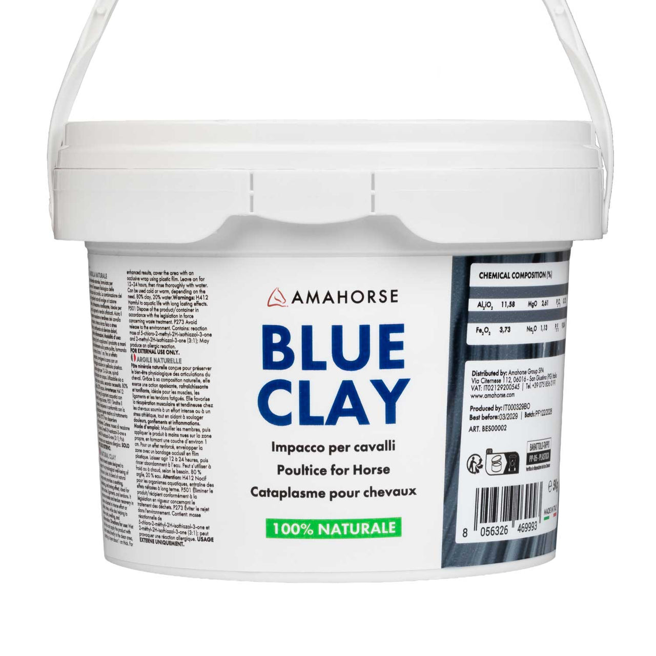 BLUE CLAY 100% ARGILLA NATURAL(5KG) | Cura giornaliera | Benessere e Recupero | Blue Clay