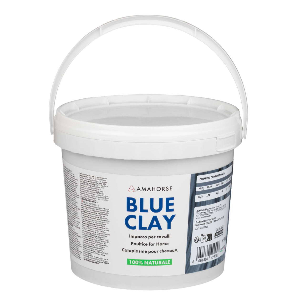 BLUE CLAY 100% ARGILLA NATURAL (8KG) | Cura giornaliera | Benessere e Recupero | Blue Clay