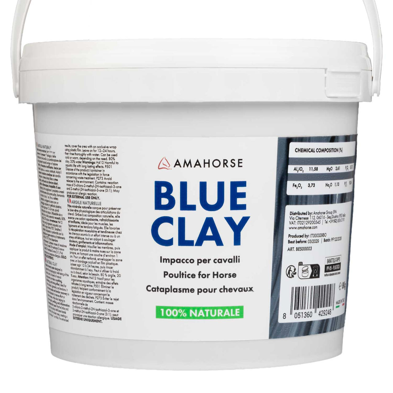 BLUE CLAY 100% ARGILLA NATURAL (8KG) | Cura giornaliera | Benessere e Recupero | Blue Clay