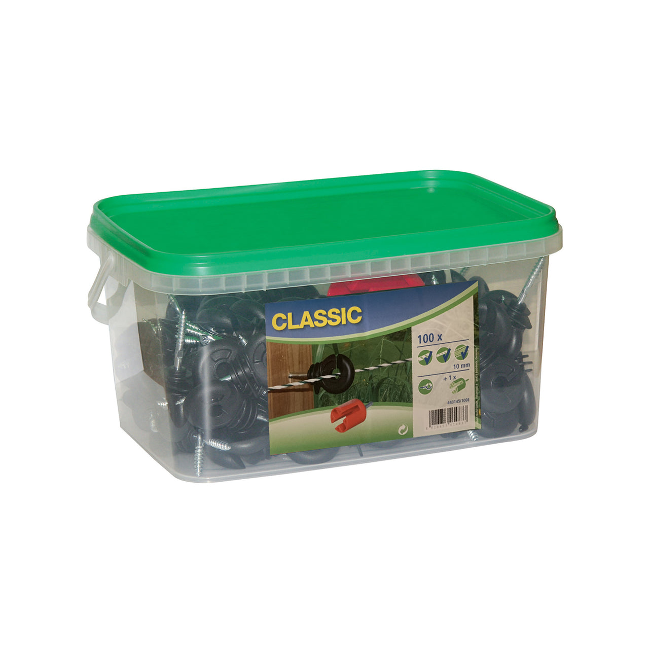 SECCHIELLO KIT 100 PZ ISOLATORI + SUPPORTO AVVITATORE | Recinti Elettrici e Accessori | Recinti Elettrici e Accessori | Corral