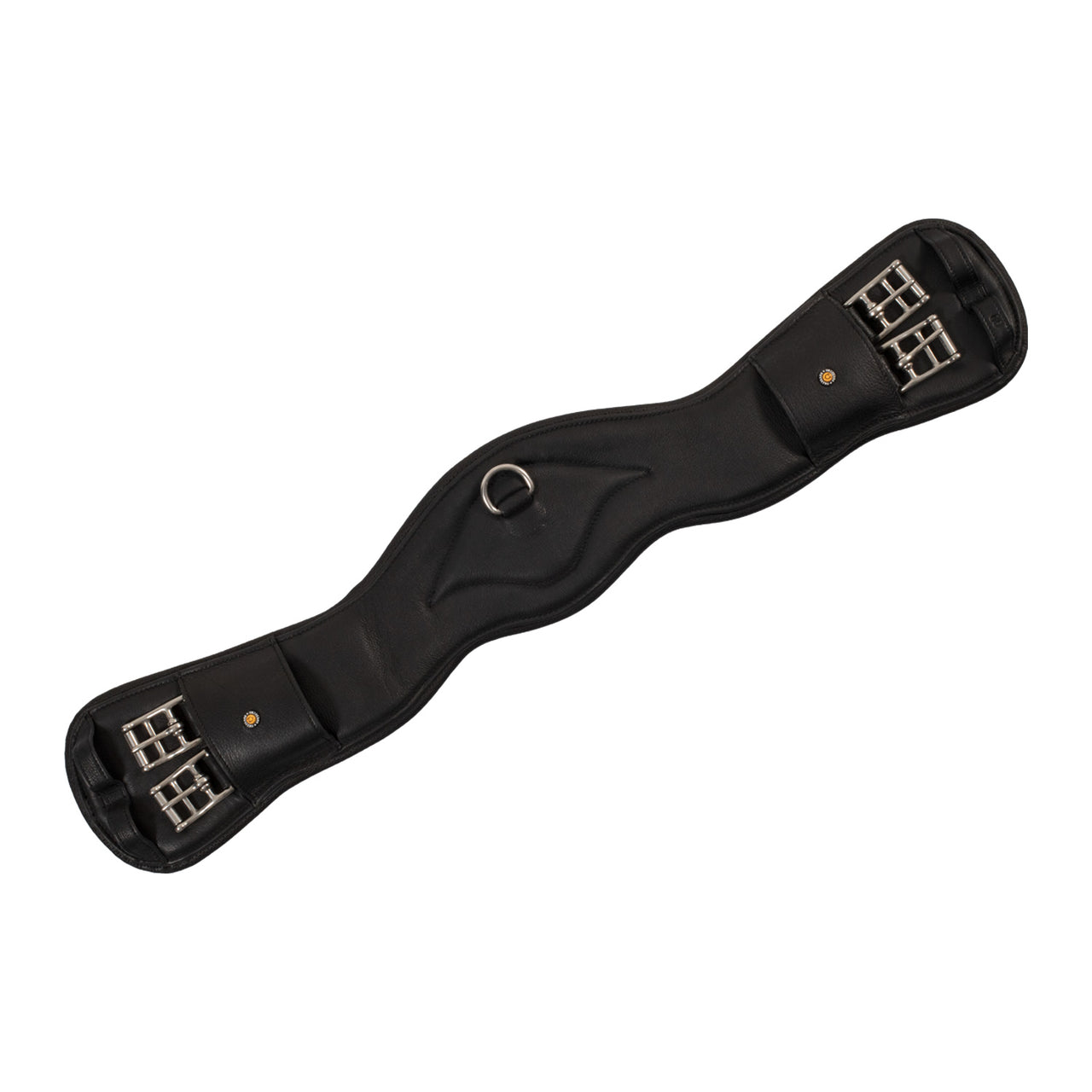 Sottopancia dressage sagomato in cuoio con pin logato | Sottopancia e Accessori | Sottopancia Dressage | Equestro