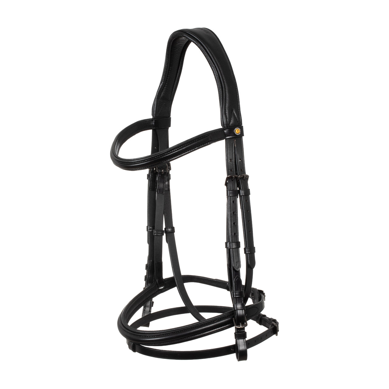 BRIGLIA NERA ANATOMICA IN PELLE | Briglie e Accessori | Corone | Equestro