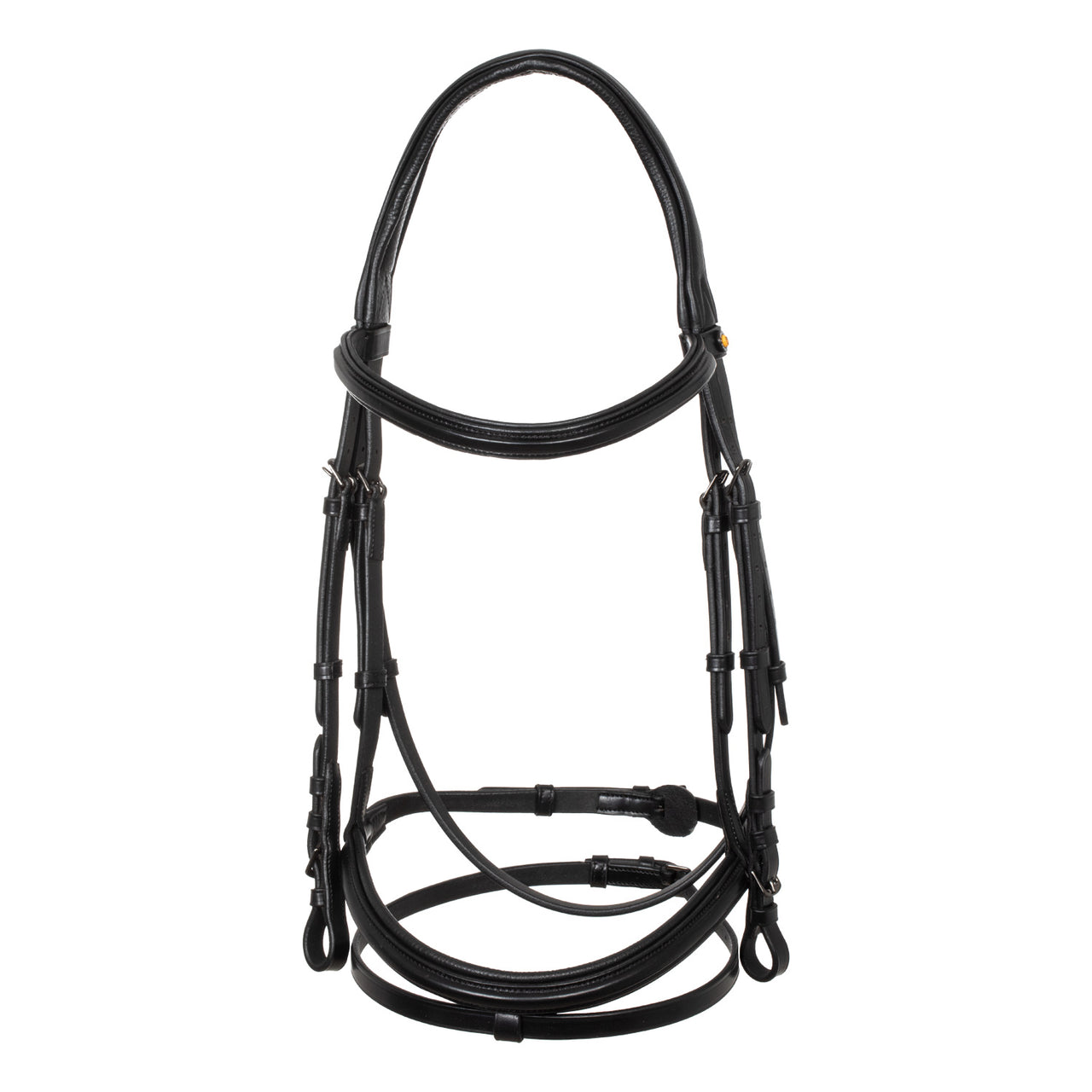 BRIGLIA NERA ANATOMICA IN PELLE | Briglie e Accessori | Corone | Equestro