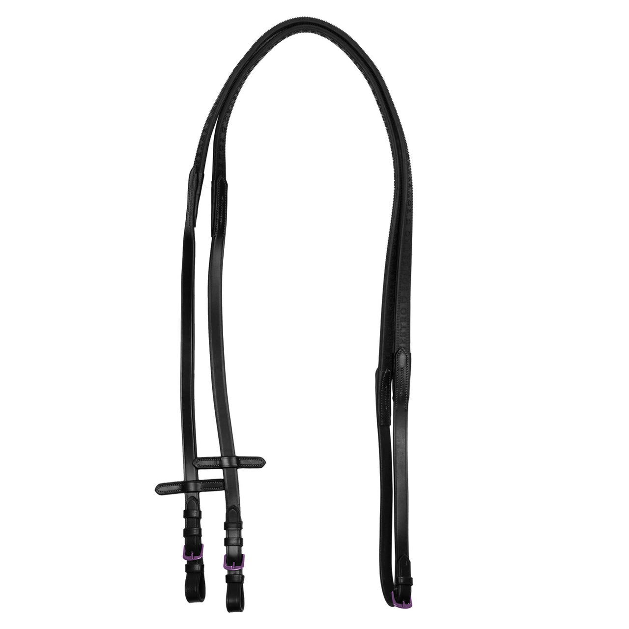 Redini in cuoio e gomma violet fitting | Briglie e Accessori | Redini | Equestro