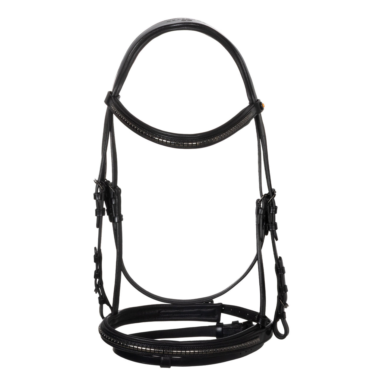 Testiera in pelle con clincher nero | Briglie e Accessori | Corone | Equestro