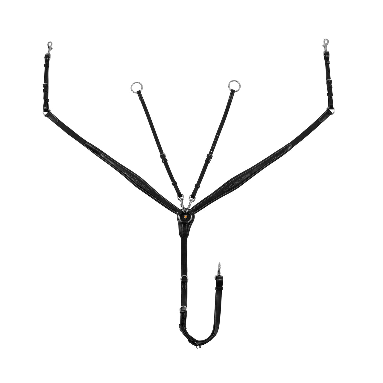 Pettorale con forchetta in pelle conciata e ricami | Martingale e Pettorali | Martingale | Equestro