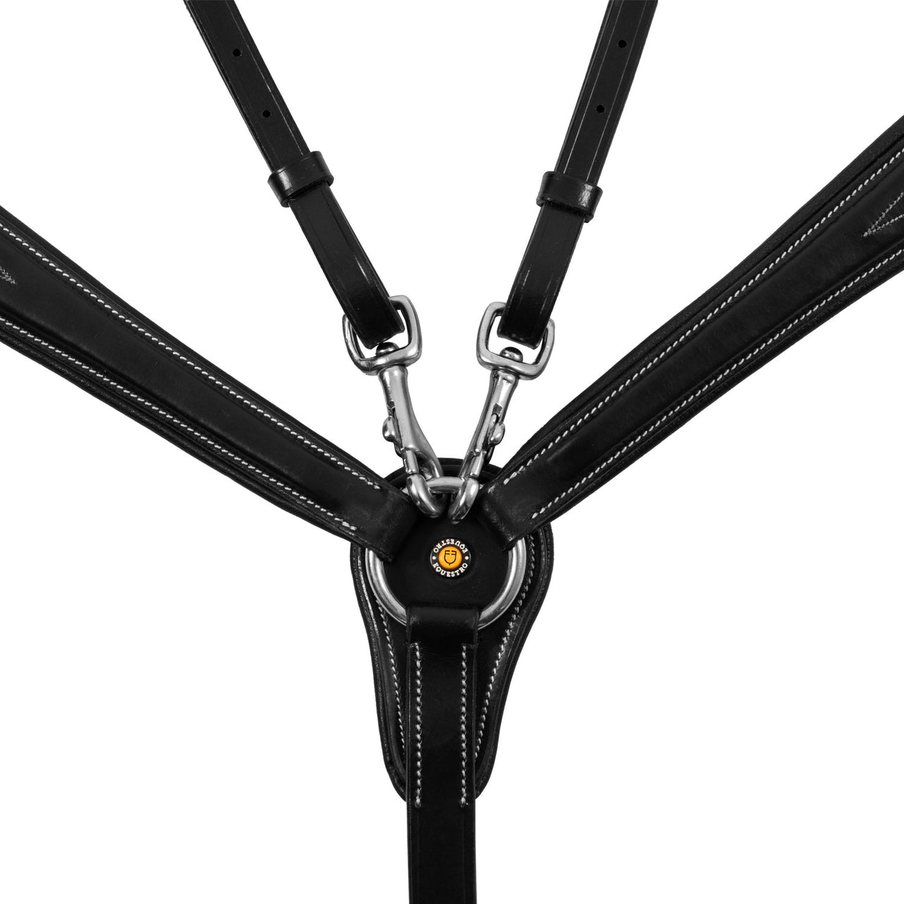Pettorale con forchetta in pelle conciata e ricami | Martingale e Pettorali | Martingale | Equestro