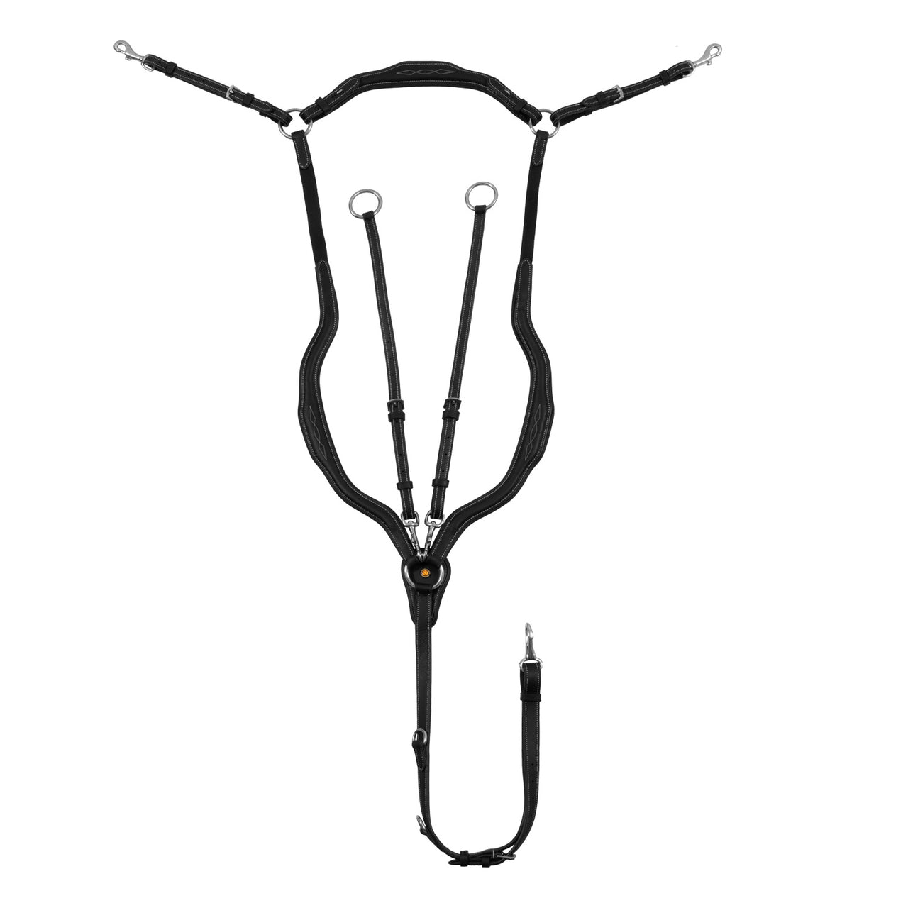 Pettorale anatomico in cuoio con martingala removibile | Martingale e Pettorali | Pettorali | Equestro