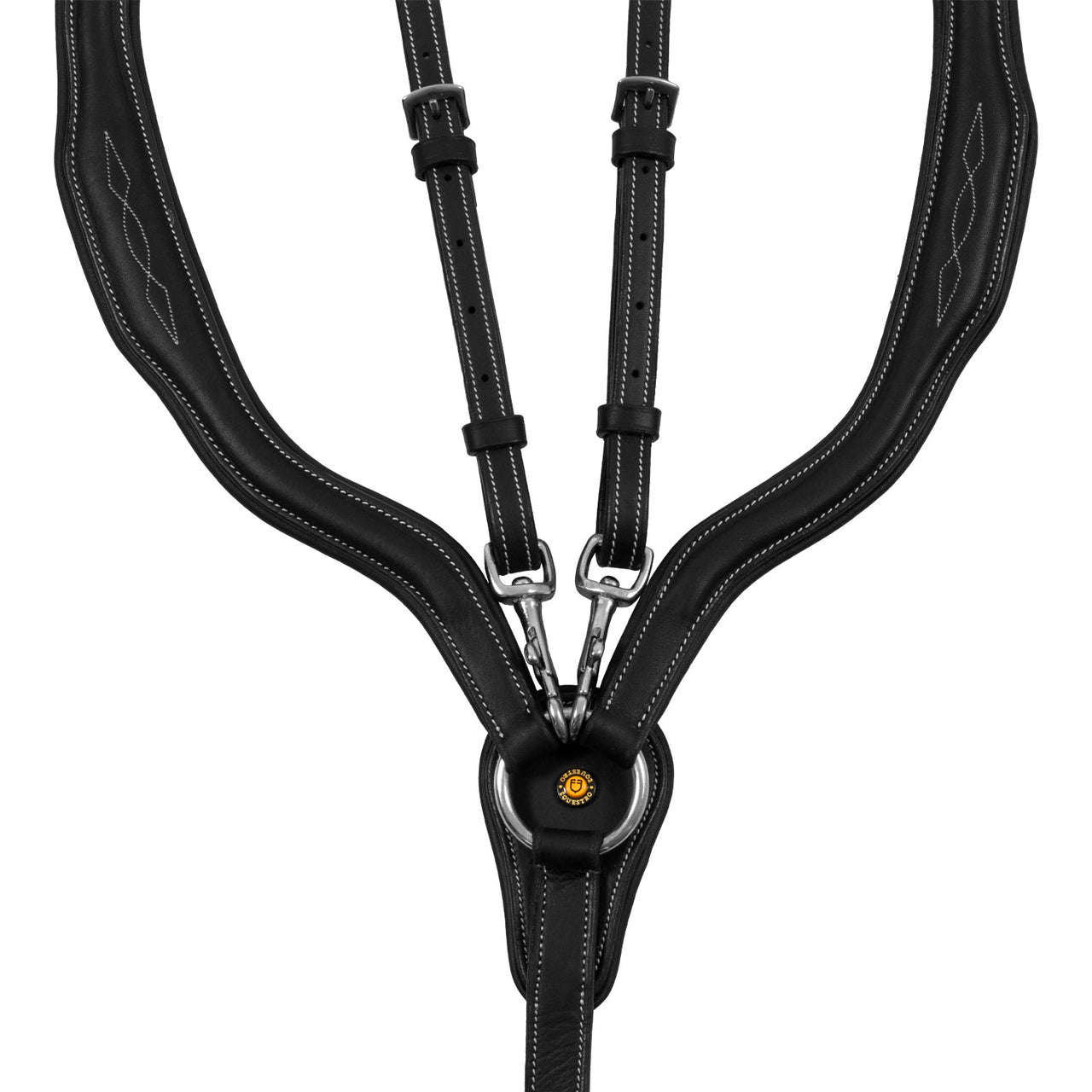 Pettorale anatomico in cuoio con martingala removibile | Martingale e Pettorali | Pettorali | Equestro