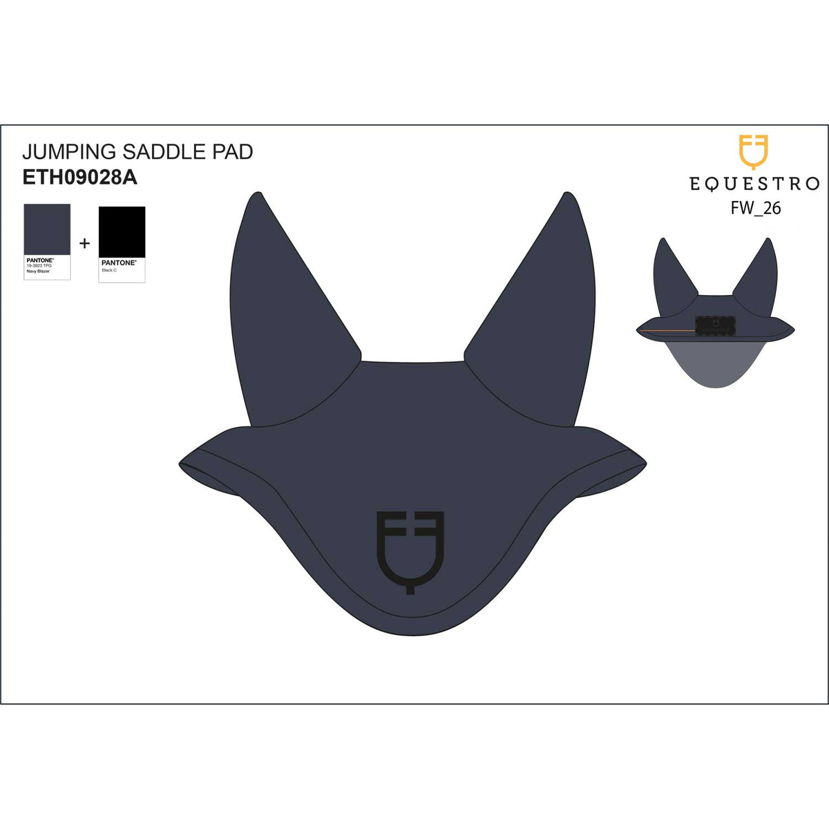 Cuffietta in tessuto tecnico con logo a contrasto | Sottosella e Accessori | Veli Antimosche | Equestro