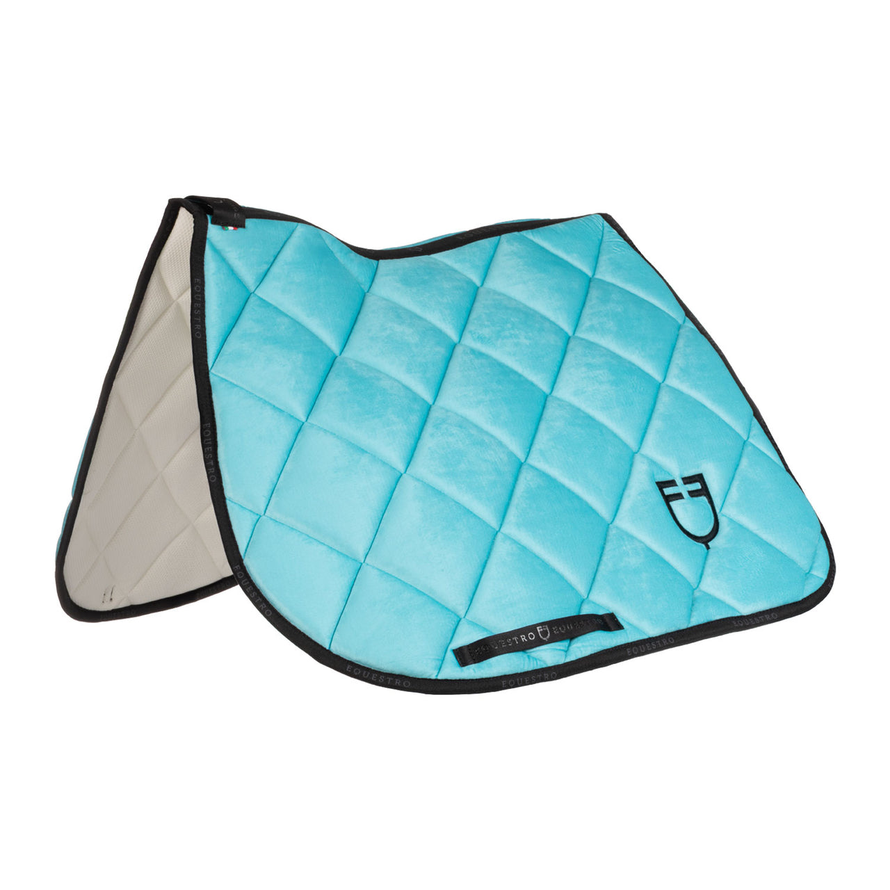 Sottosella da salto con logo in camoscio | Sottosella e Accessori | Sottosella Salto | Equestro