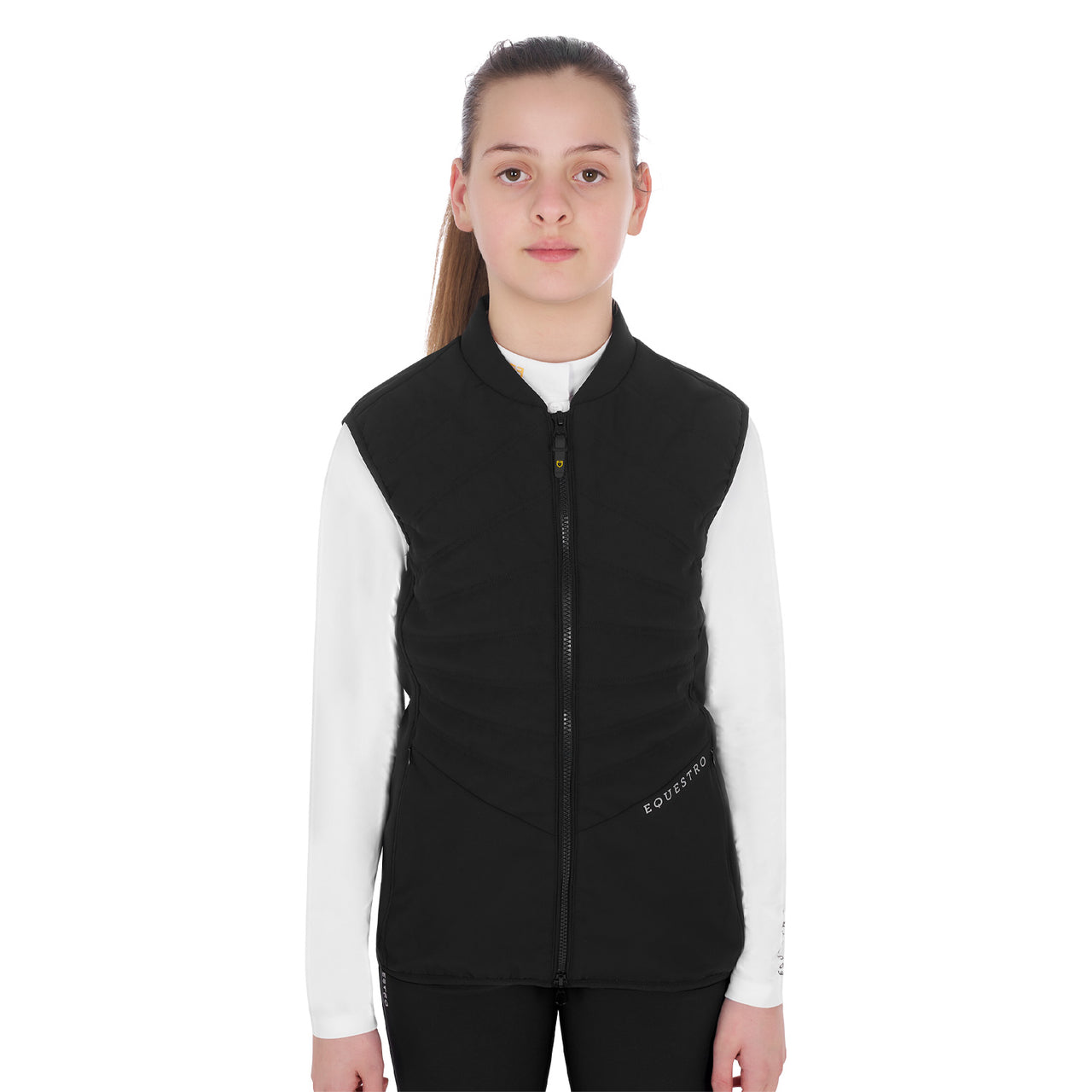 Smanicato bambina slim fit in tessuto tecnico | Abbigliamento | Gilet | Equestro