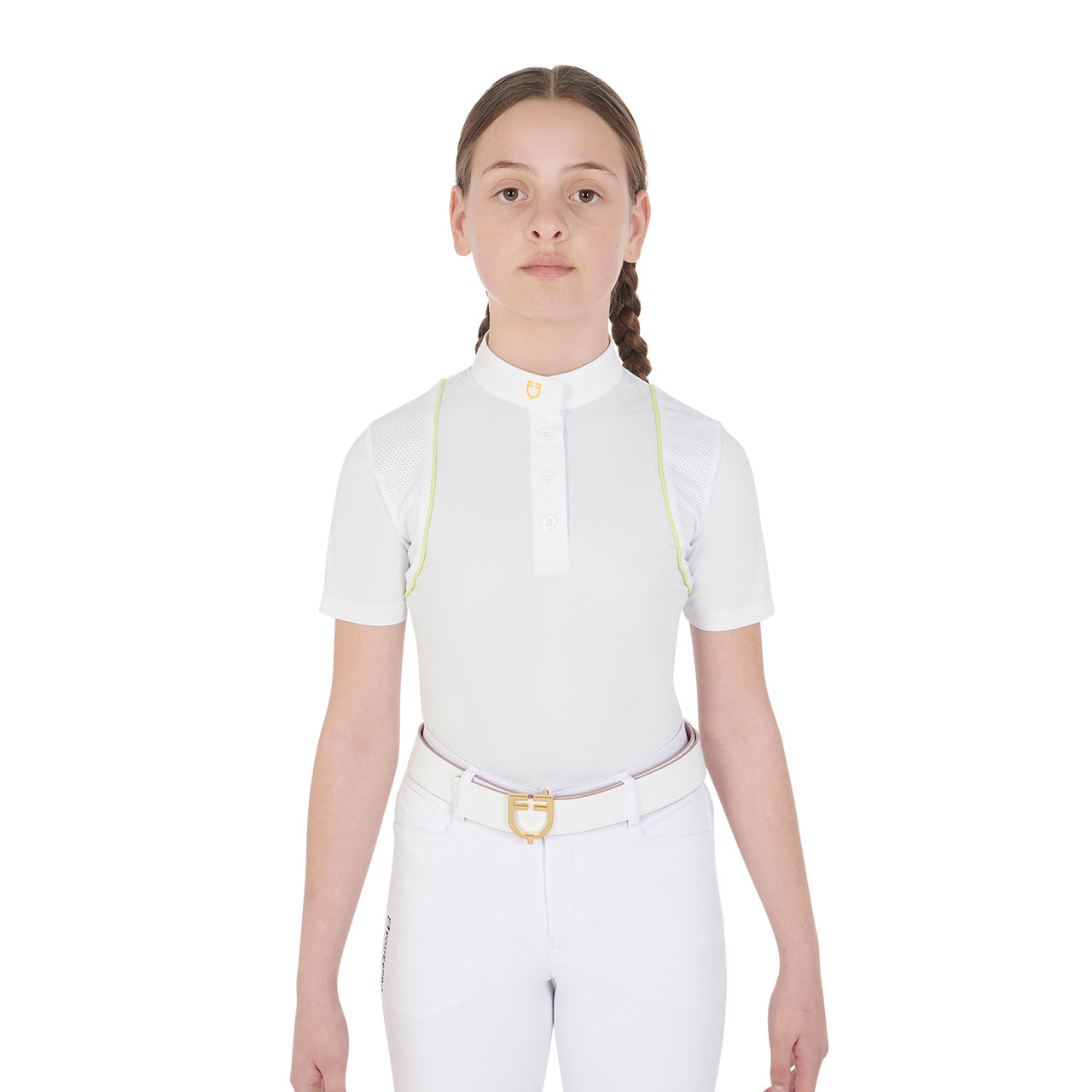 Polo bambina slim fit da concorso con bottoni | Abbigliamento | Polo da Competizione | Equestro