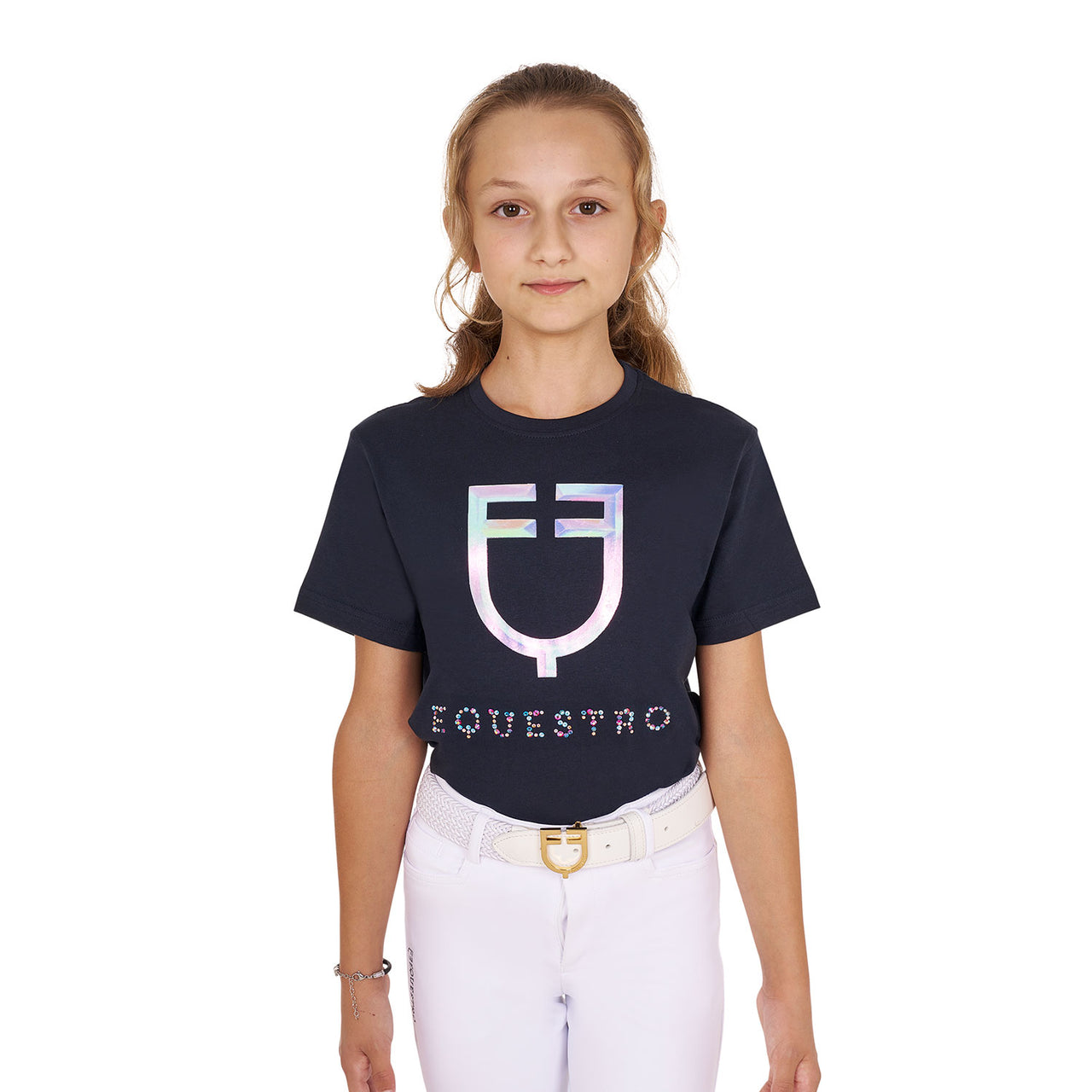 T-shirt bambina slim fit stampa logo multicolore | Abbigliamento | T-Shirt | Equestro