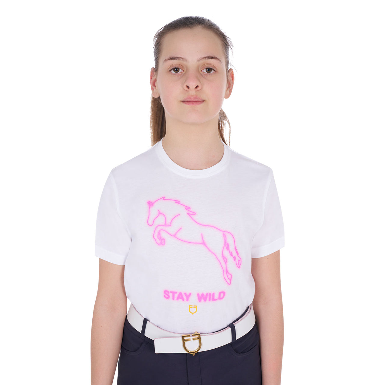 T-shirt bambina slim fit stampa Stay Wild | Abbigliamento | T-Shirt | Equestro