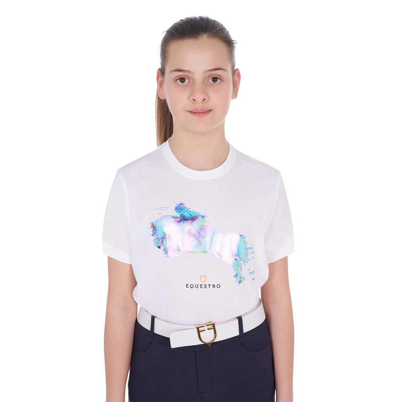 T-shirt bambina slim fit stampa Jump | Abbigliamento | T-Shirt | Equestro