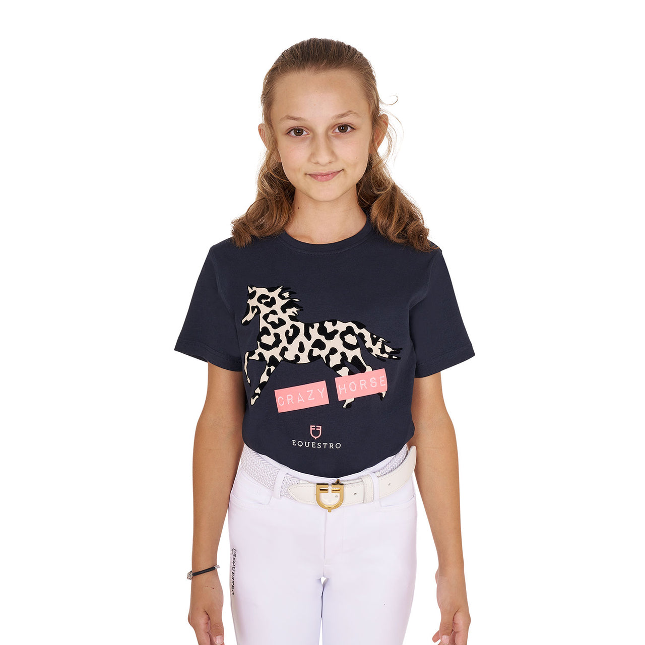 T-shirt da bambina in cotone Crazy Horse | Abbigliamento | T-Shirt | Equestro