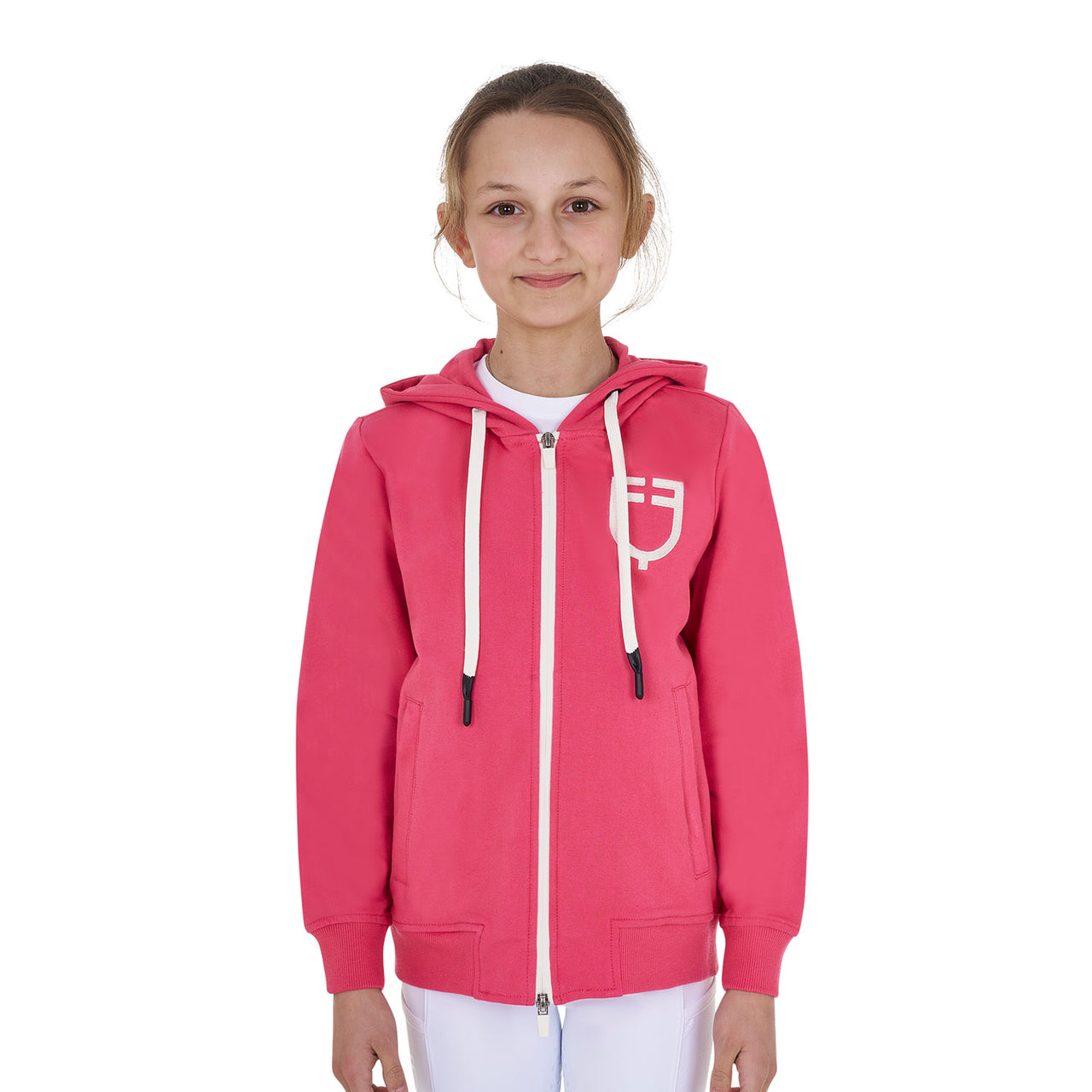 Felpa bambina con cappuccio e zip frontale | Abbigliamento | Felpe | Equestro