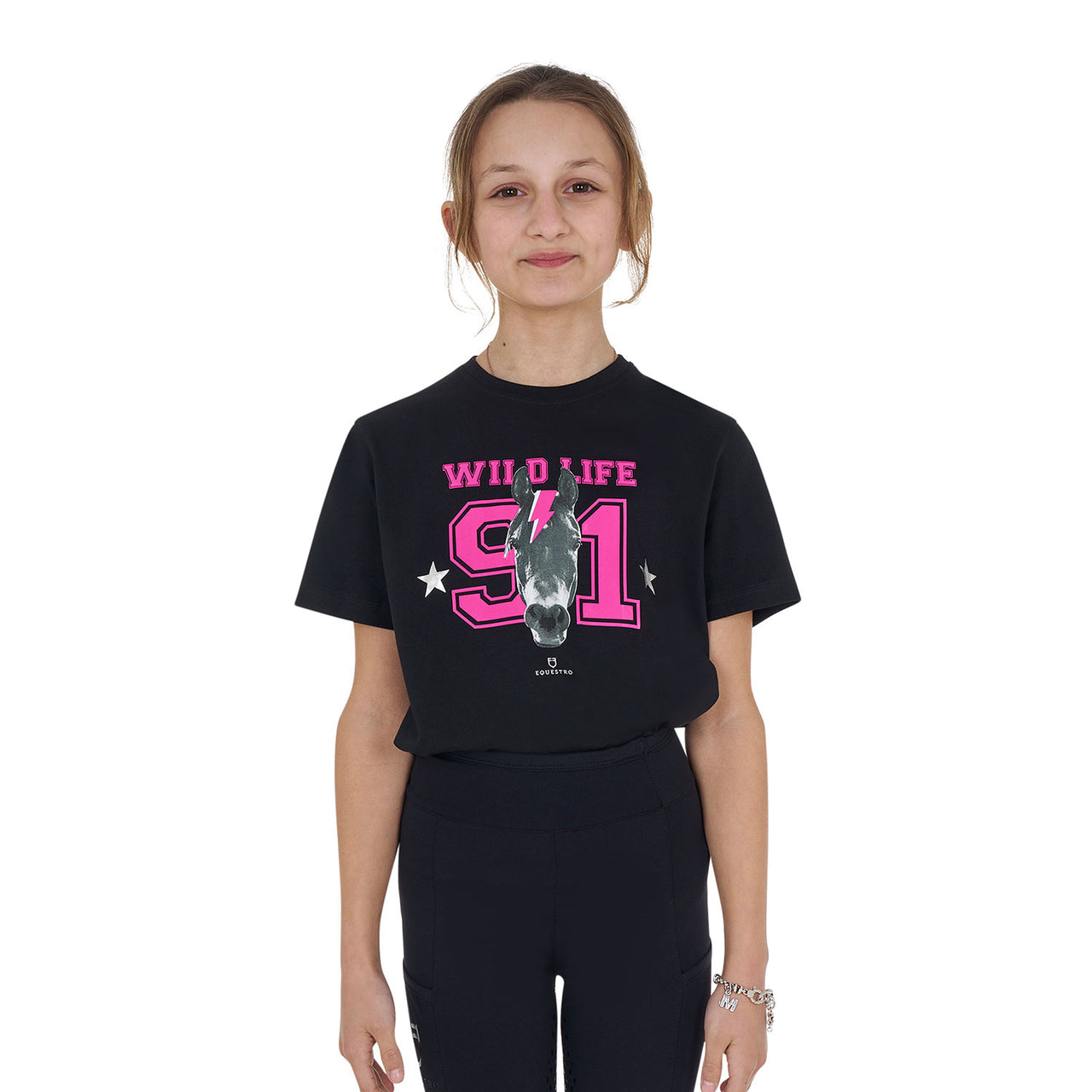 T-shirt bambina Wild Life in cotone con stampa | Abbigliamento | T-Shirt | Equestro