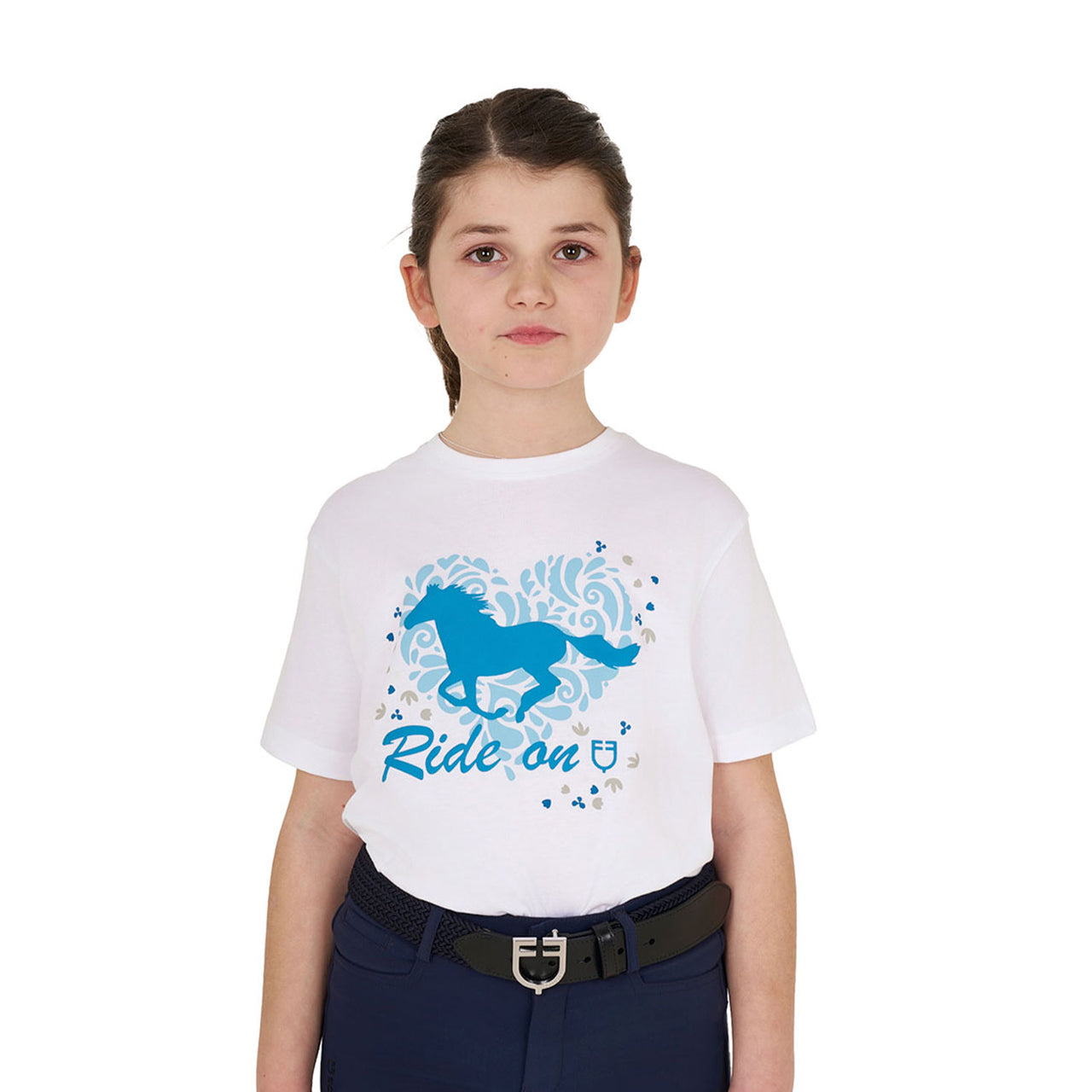 T-shirt bambina Ride On in cotone | Abbigliamento | T-Shirt | Equestro