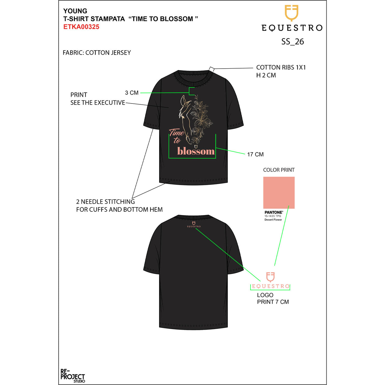 T-shirt bambina Time to Blossom in cotone  | Abbigliamento | T-Shirt | Equestro