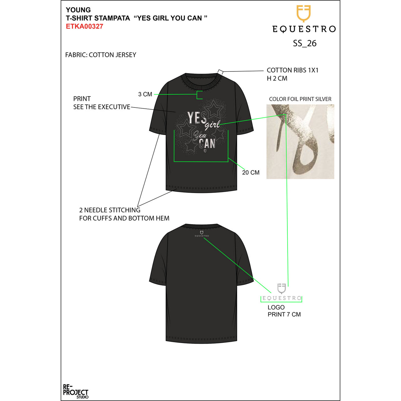 T-shirt bambina Yes Girl You Can in cotone | Abbigliamento | T-Shirt | Equestro