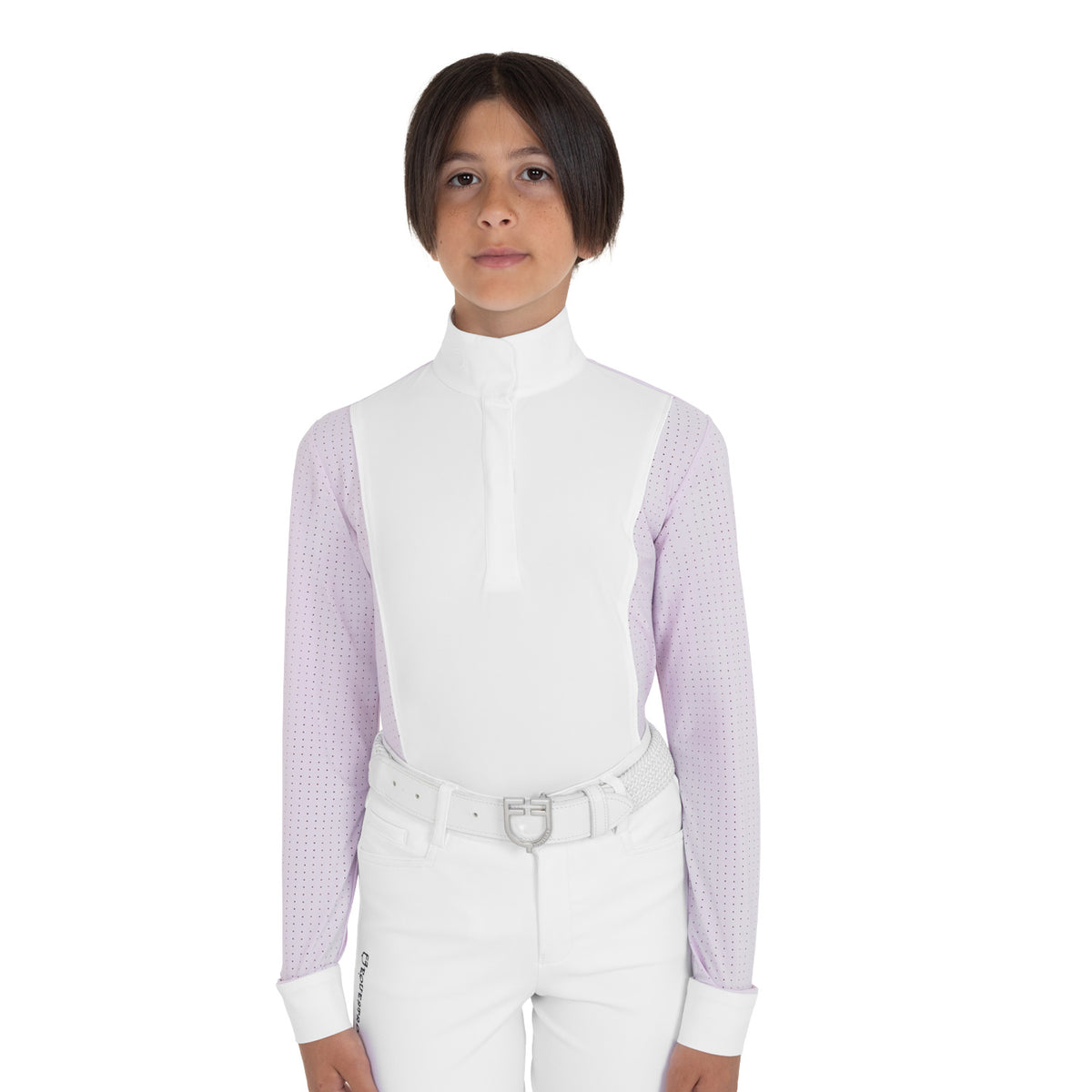 Polo da concorso bambina con traforatura | Abbigliamento | Polo da Competizione | Equestro