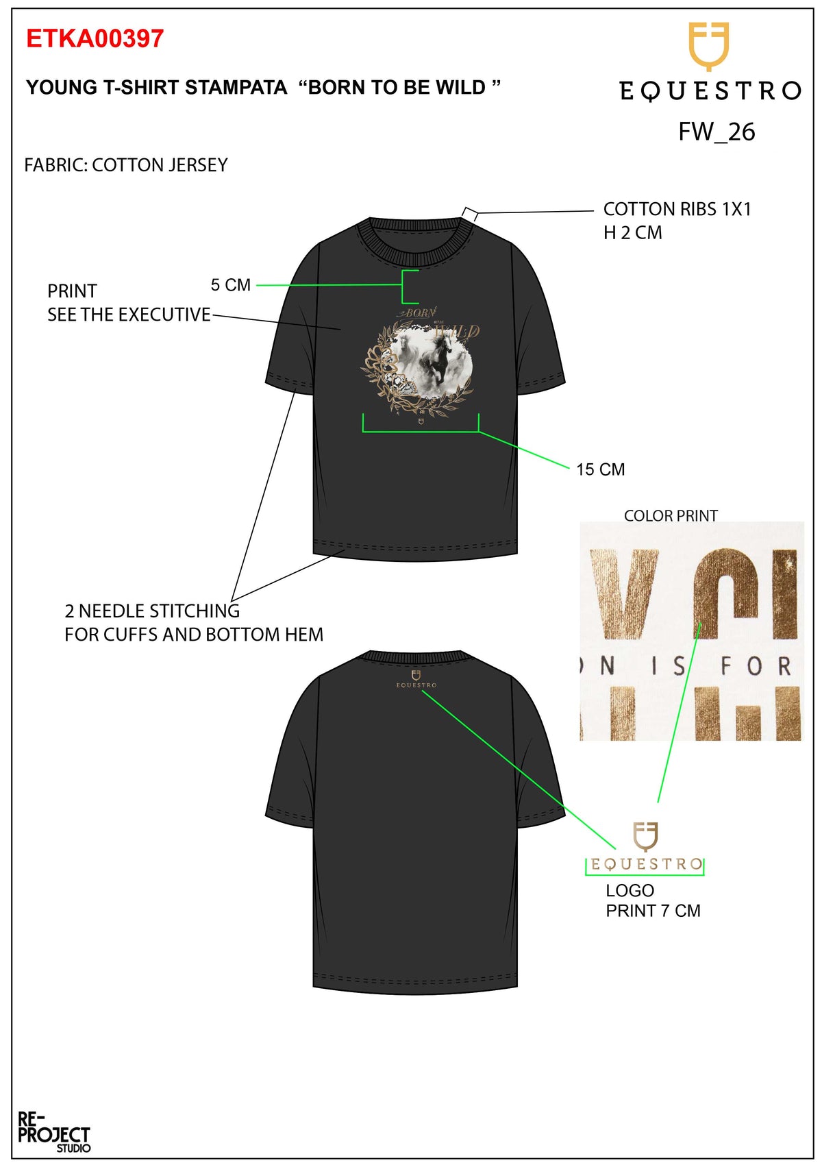 T-shirt bambina Born To Be Wild in cotone | Abbigliamento | T-Shirt | Equestro