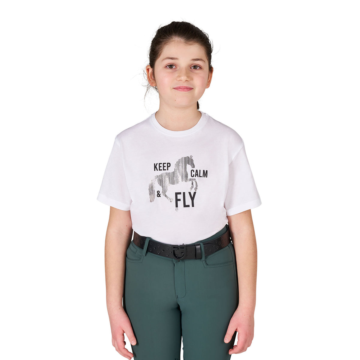 T-shirt bambina Keep Calm & Fly in cotone | Abbigliamento | T-Shirt | Equestro