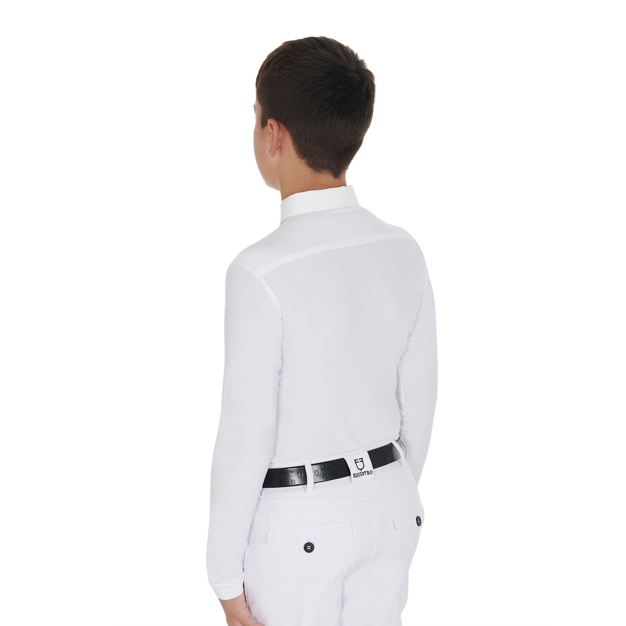 Polo bambino manica lunga in tessuto tecnico felpato | Abbigliamento | Polo da Competizione | Equestro