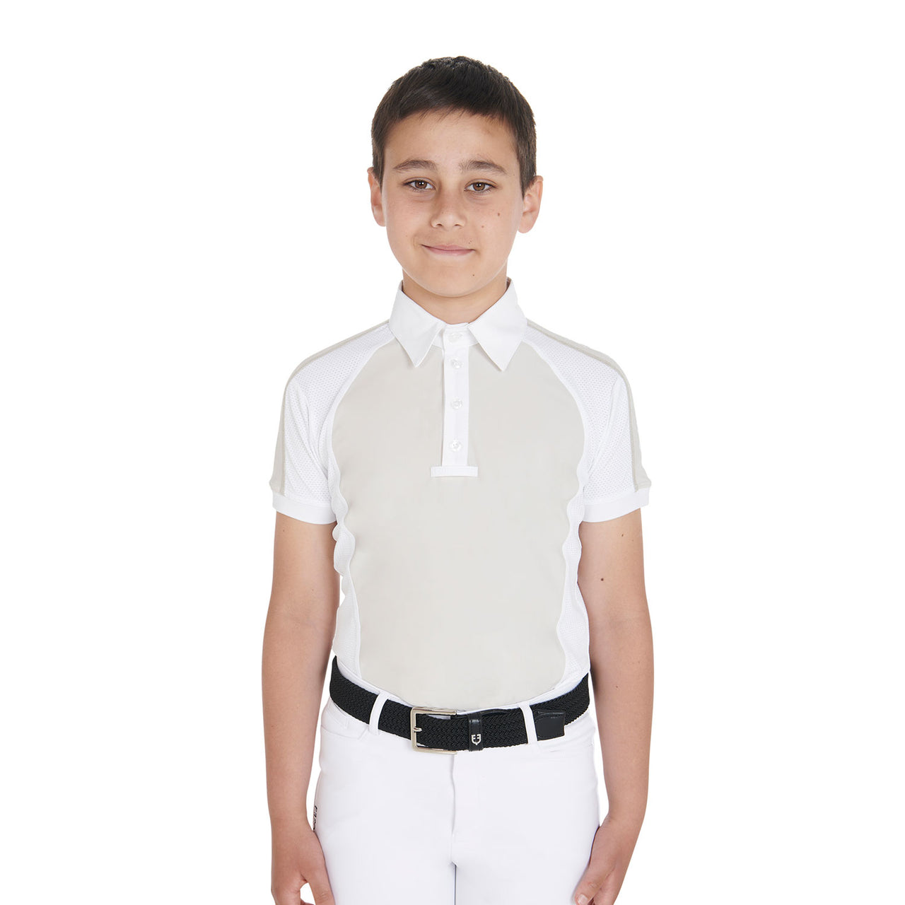 Polo bambino da concorso slim fit quattro bottoni | Abbigliamento | Polo da Competizione | Equestro