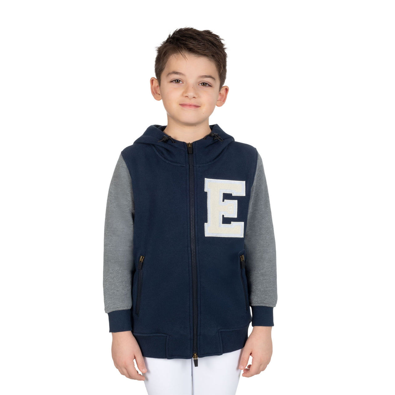 Felpa bambino istituzionale bicolore con zip frontale | Abbigliamento | Felpe | Equestro