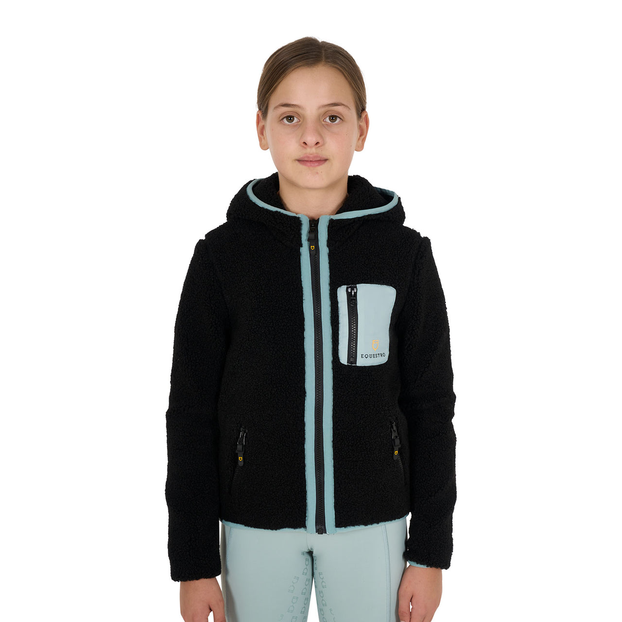 Felpa bambina in pile ricciolo con zip frontale | Abbigliamento | Abbigliamento Tecnico | Equestro