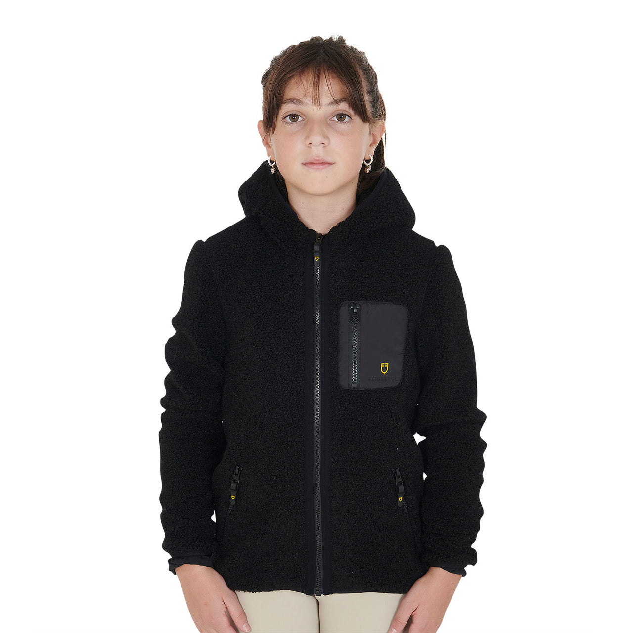 Felpa bambina in pile ricciolo con zip frontale | Abbigliamento | Abbigliamento Tecnico | Equestro