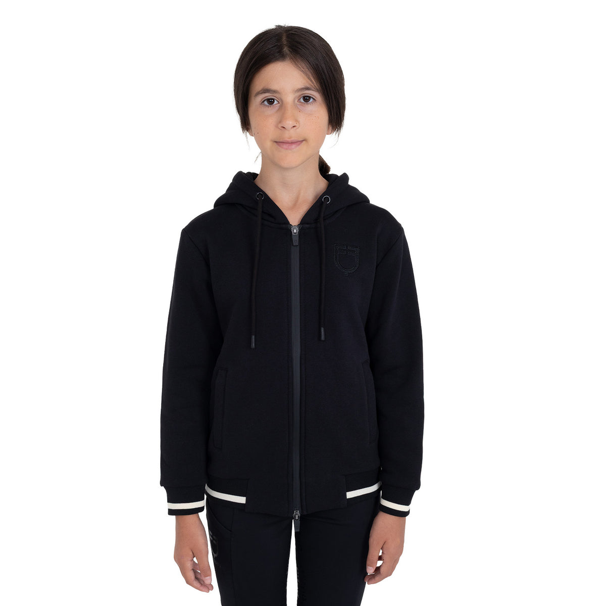 Felpa unisex bambini con cappuccio e zip frontale | Abbigliamento | Felpe | Equestro