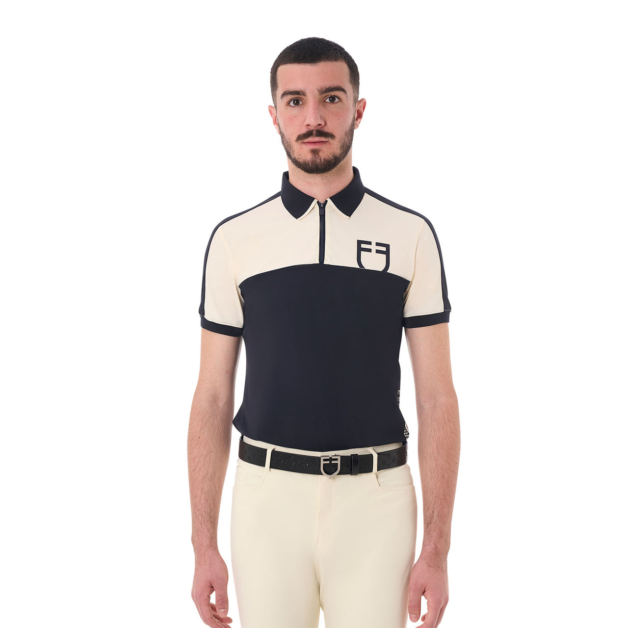 Polo uomo slim fit da allenamento con logo frontale | Abbigliamento | Polo da Allenamento | Equestro