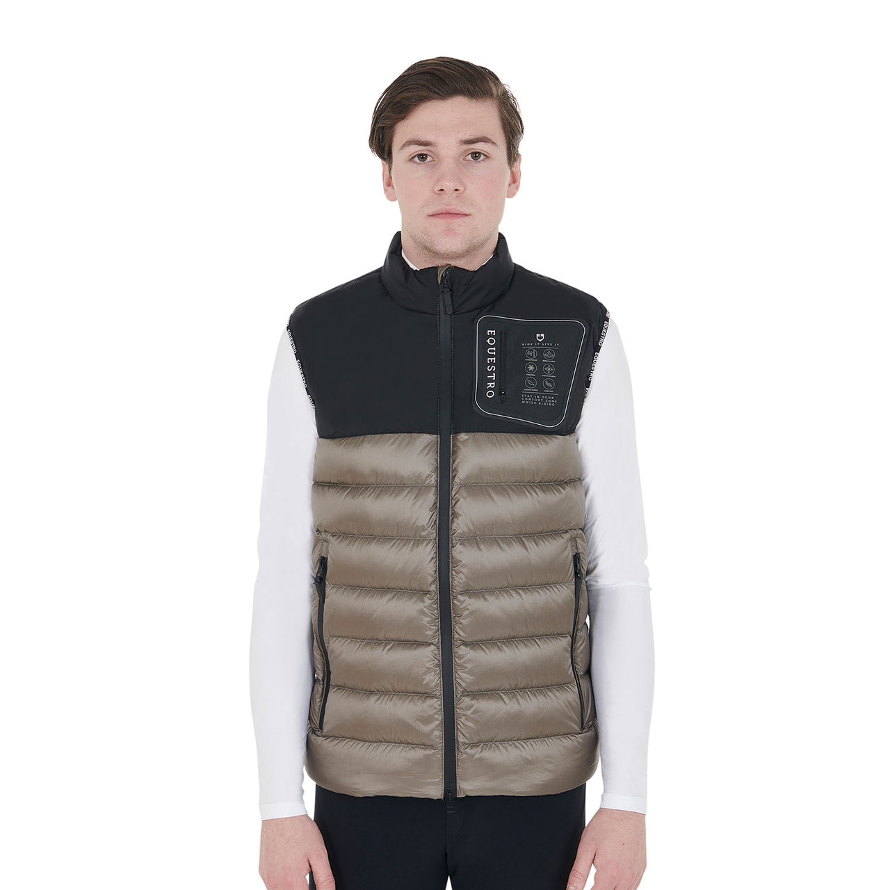Smanicato uomo bimateriale con patch siliconica | Abbigliamento | Gilet | Equestro