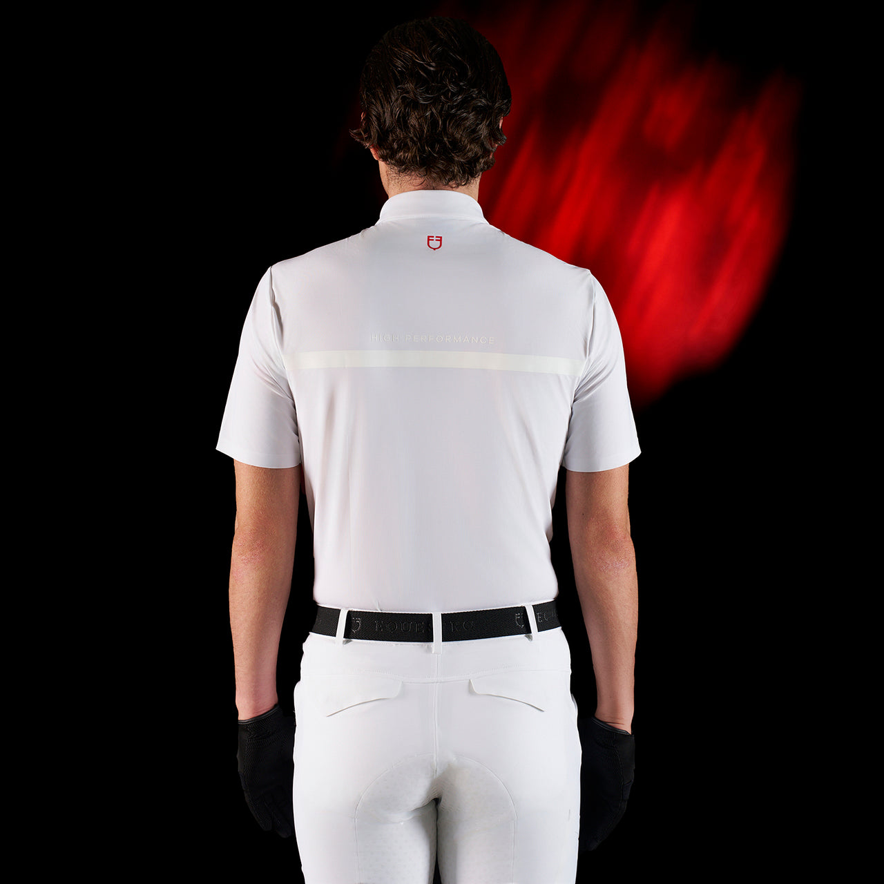 Polo concorso uomo Equestro Ridertechnology manica corta e zip | Abbigliamento | Polo da Competizione | Equestro