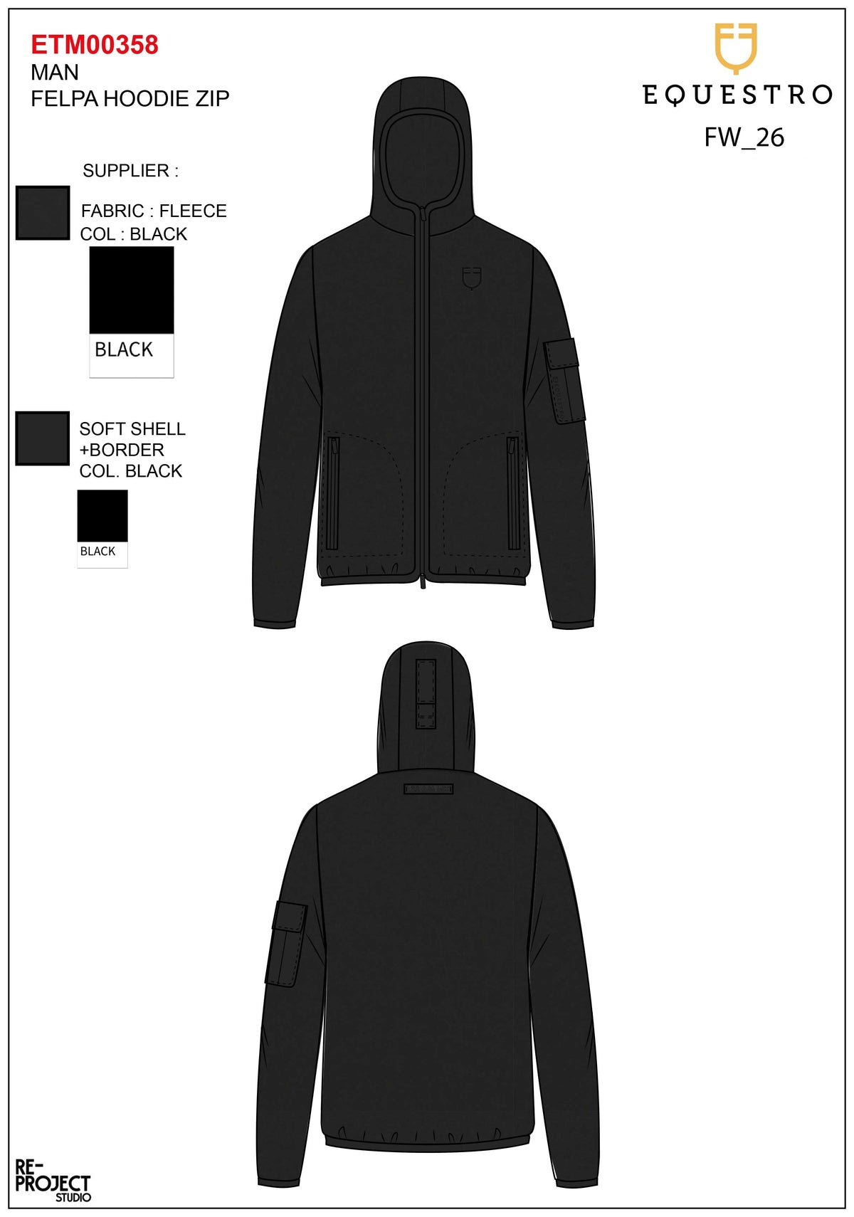 Felpa uomo in pile con zip | Abbigliamento | Felpe | Equestro