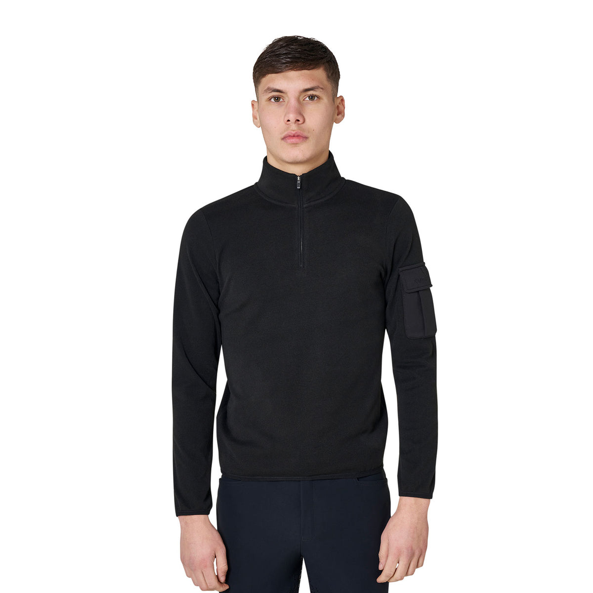 Felpa uomo collo alto in pile con zip a 3/4 | Abbigliamento | Abbigliamento Tecnico | Equestro