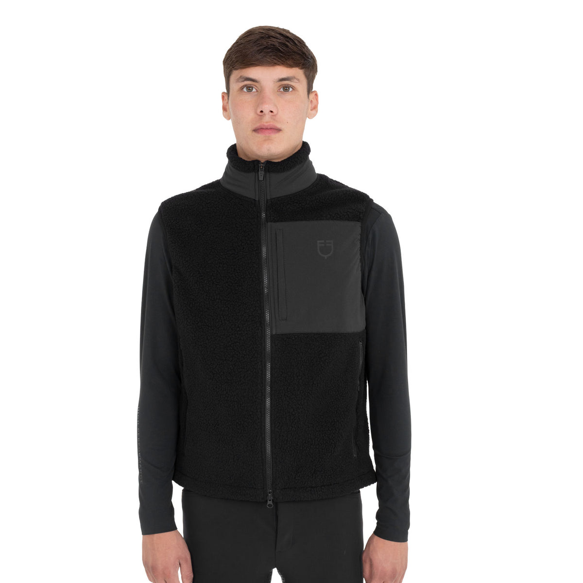 Smanicato uomo in pile teddy con tasca frontale | Abbigliamento | Gilet | Equestro