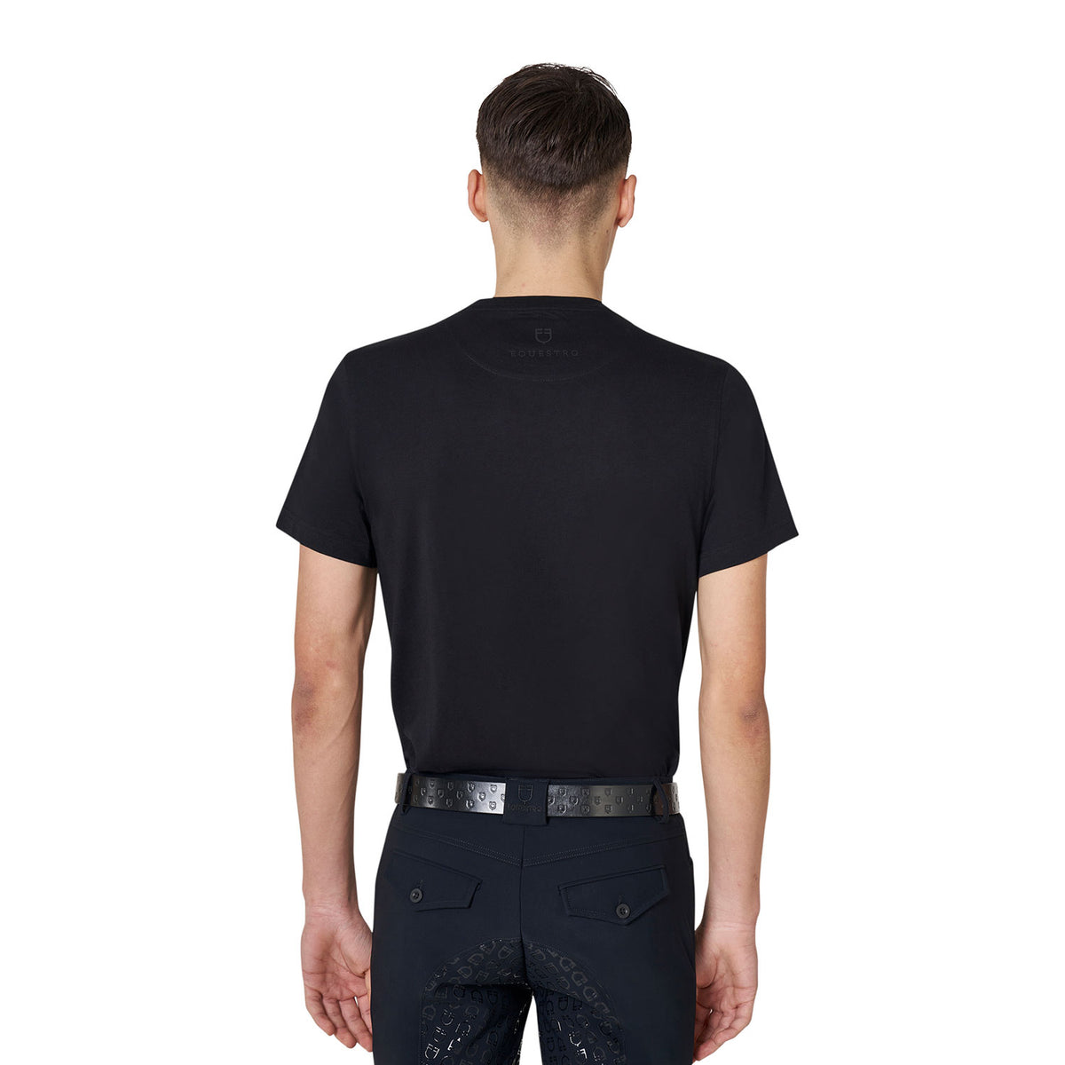 T-shirt uomo con scritta in velluto tono su tono | Abbigliamento | T-Shirt | Equestro