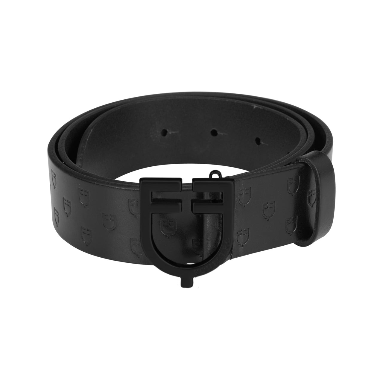 Cintura in cuoio logato total black a fibbia | Accessori | Accessori | Equestro