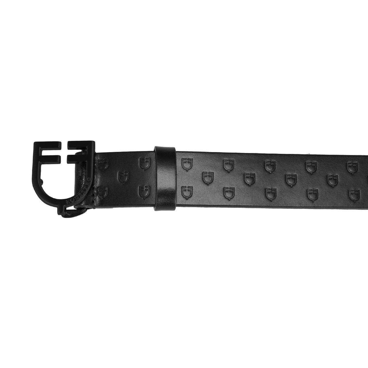 Cintura in cuoio logato total black a fibbia | Accessori | Accessori | Equestro