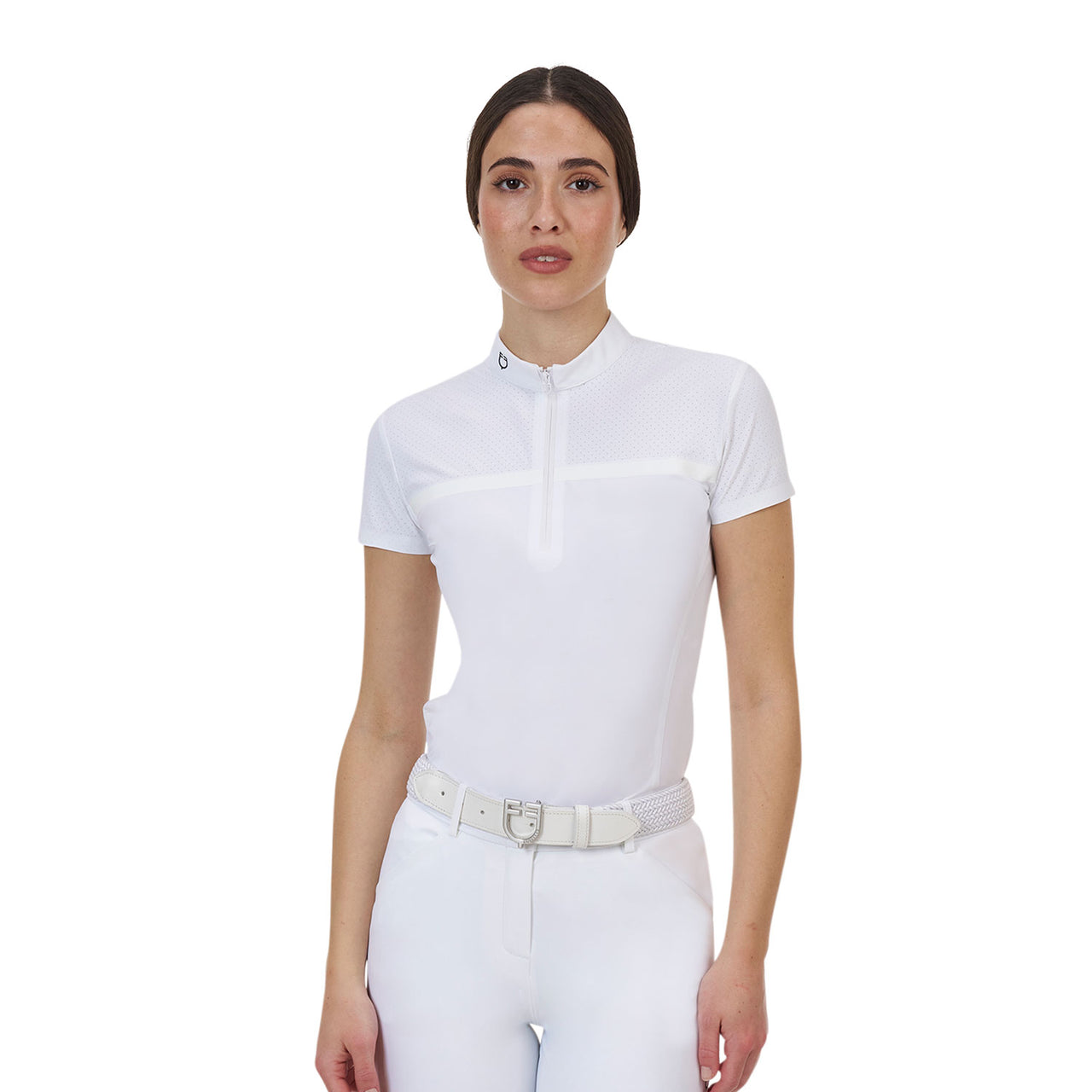 Polo concorso donna Equestro Ridertechnology tessuto traforato | Abbigliamento | Polo da Competizione | Equestro